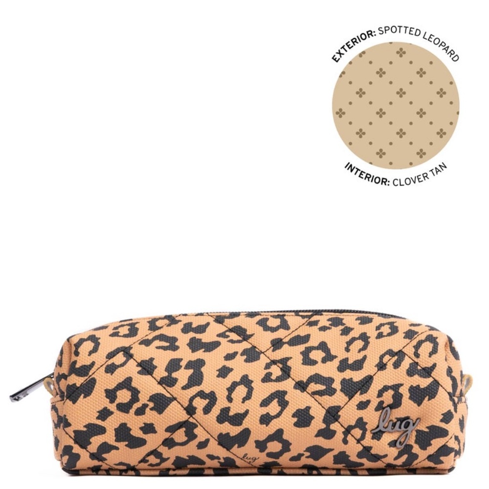 Lug Jib Matte Luxe VL Zip Pouch NWT Spotted Leopard - Picture 3 of 4